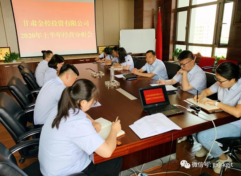 甘肃乐天堂fun88投资公司召开2020年上半年经营分析会